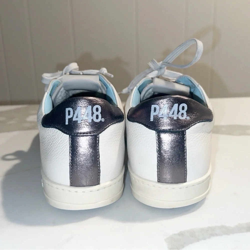 P448 Cream Leather Sneaker
